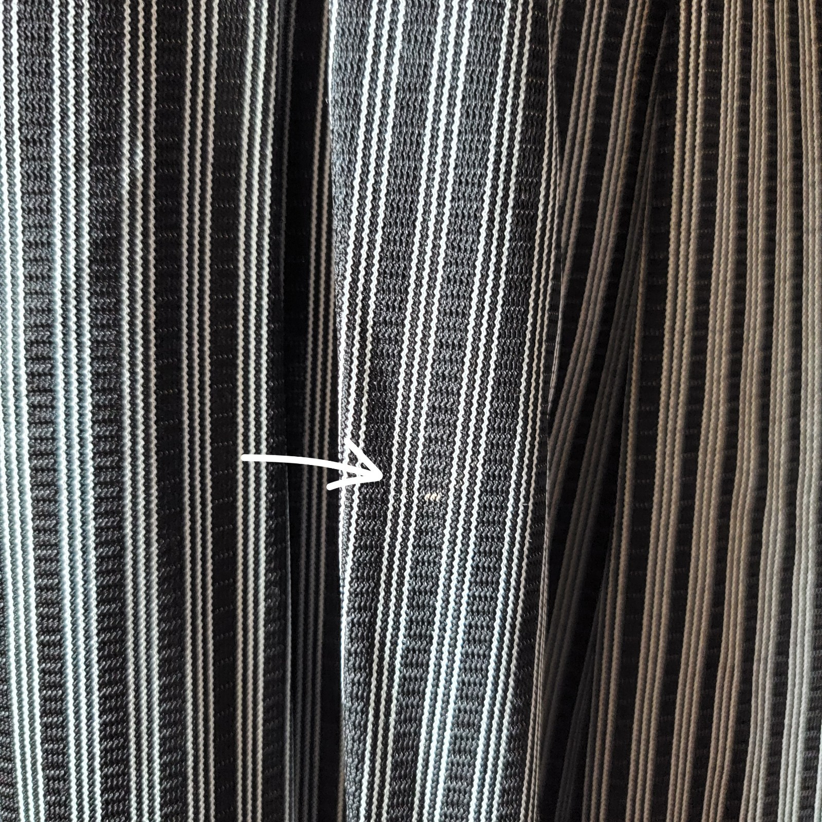 Vintage Miss Marilyn of Dallas 50s Black & White Striped Dress Collared Buttons