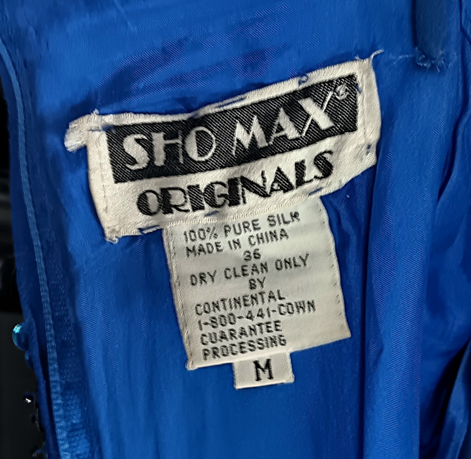 Vintage 80’s Shomax Originals Sequin/Bead One Shoulder Assymetrial Hem Dress