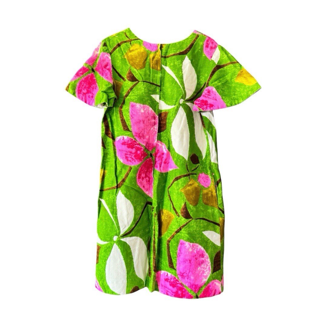 Vintage Hawaiian Dress Shorty Flower Power Cotton