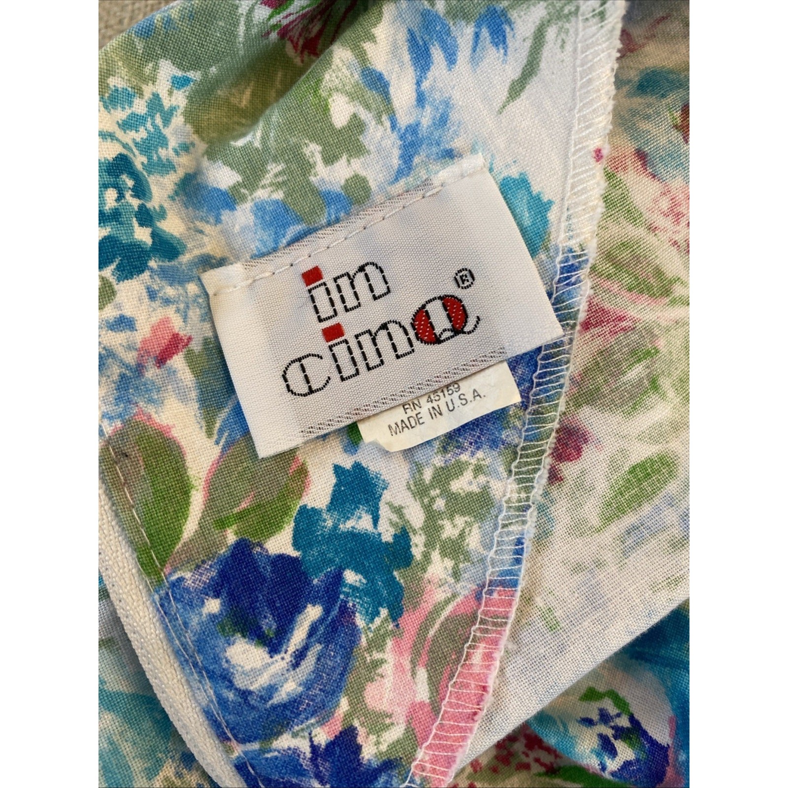 Vintage In Cinq Floral 1980s Tea Dress Puff Sleeve Feminine Midi Cottage 18 L/XL