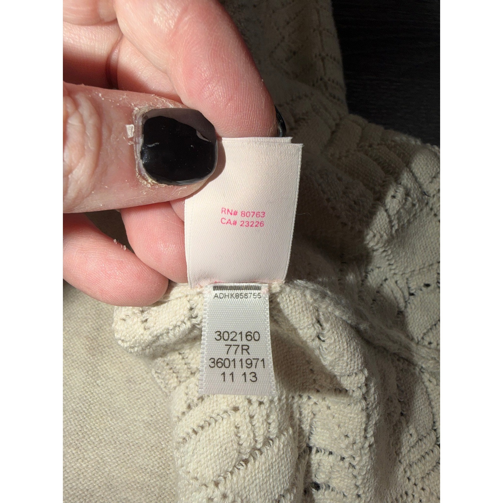 Victorias Secret Oatmeal Beige Pointelle Knit Scoop Size M Coquette Balletcore
