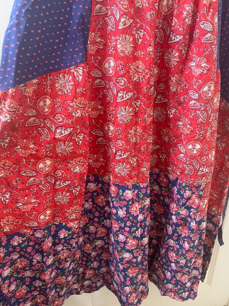 APRIL CORNELL dot Floral Cottage core Garden Party Casual sundress xxs