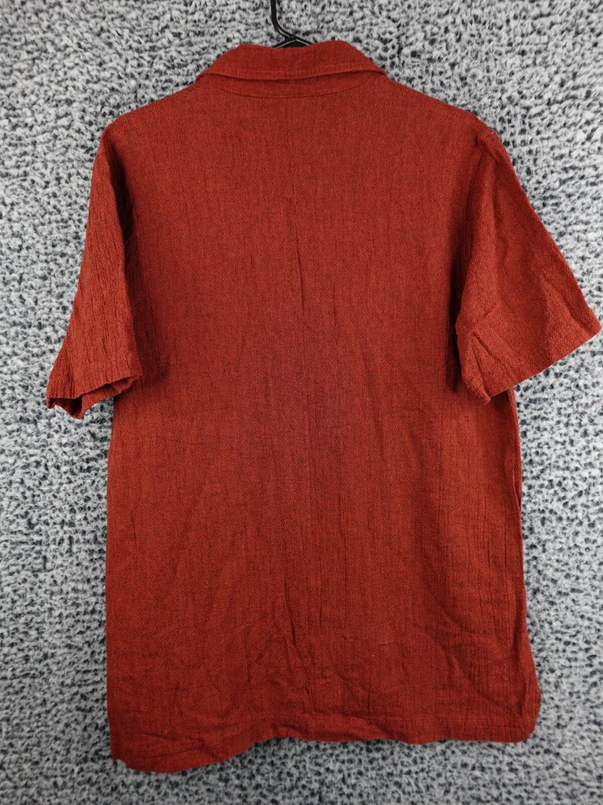 Vintage Timbuktu Station Rust Textured Short Sleeve Shirt Size 3 Made in USA