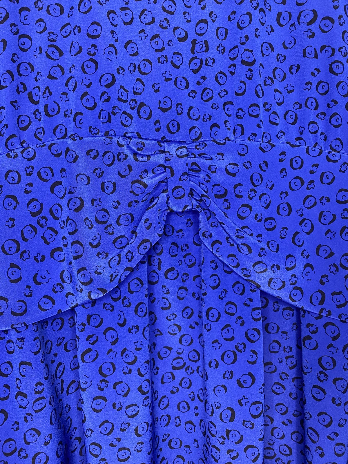 80s Blue Drop-Waist Dress Size 16/18
