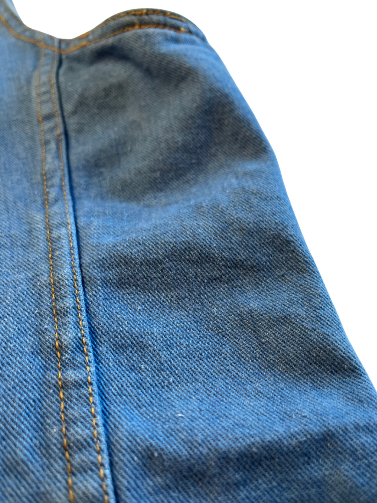 Vintage 1970s Brittania Denim Vest L Cotton Button-Front Retro Streetwear Hippy