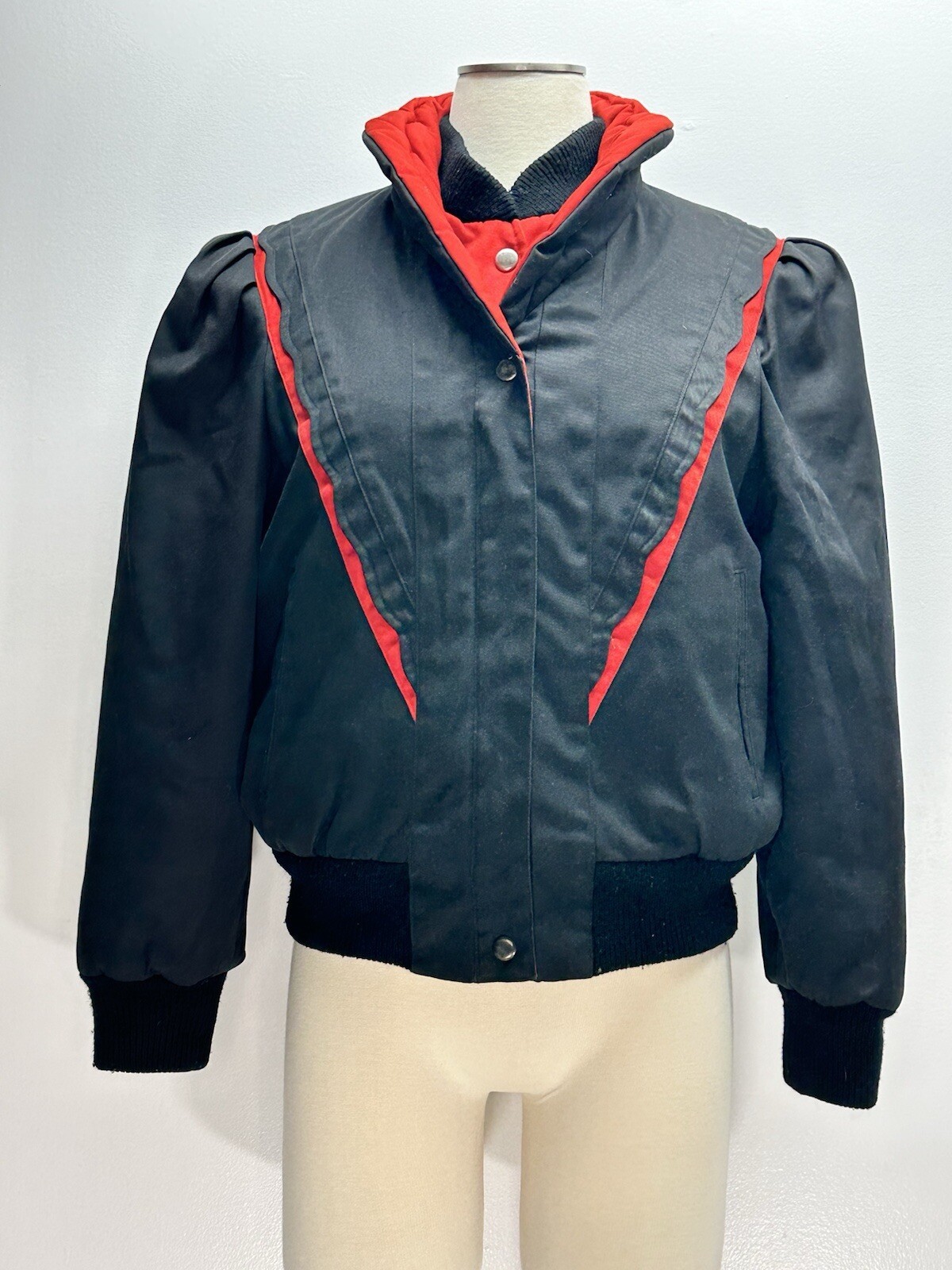 Rockabilly Jacket Bomber Mod Maid Red Black 1980’s Rock Pop Kpop Women’s Small