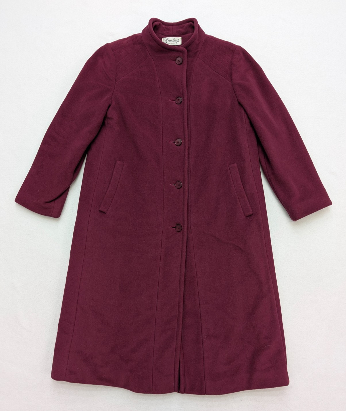 Bromleigh Vintage Women’s Coat Purple Fleece Overcoat 40″ Chest