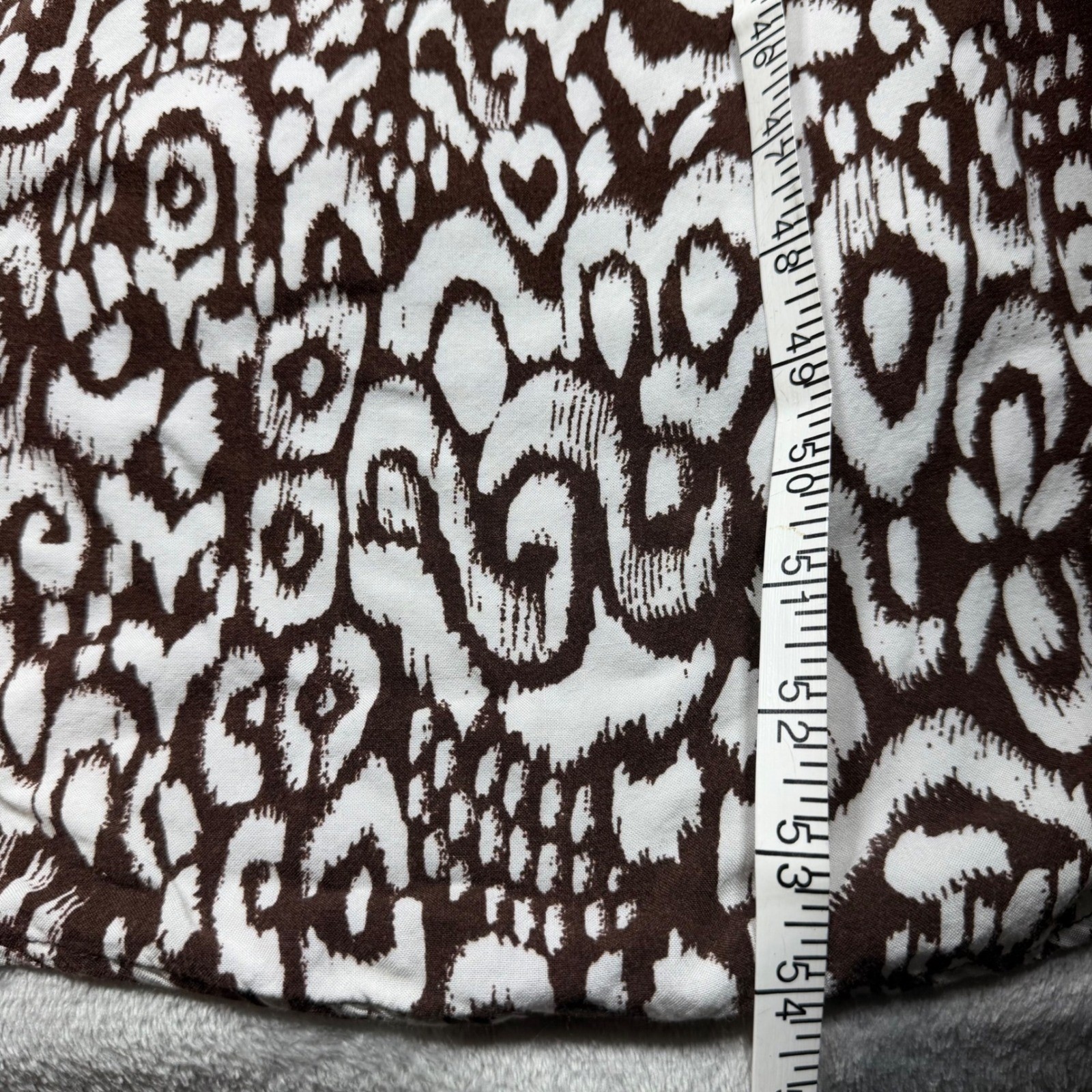 Vintage 2000s Brown Rayon Ikat Print Boho Midi Sundress XL L/XL