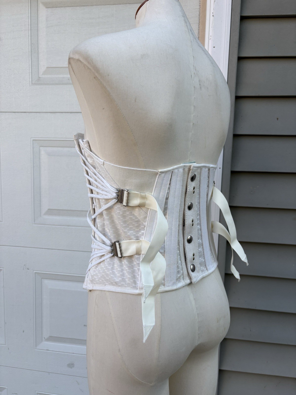 Vintage 1970s lace up Fan Medical Corset Girdle Brace Cosplay W Up To 35