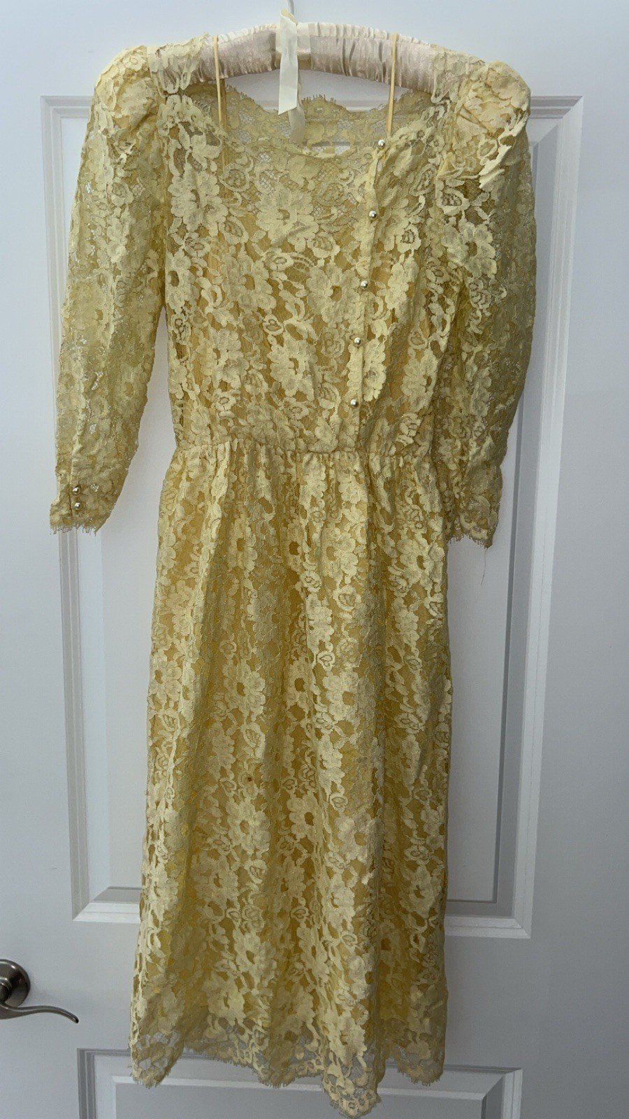 Vintage Cachet by Bari Protas lace dress-80s Size 3/4