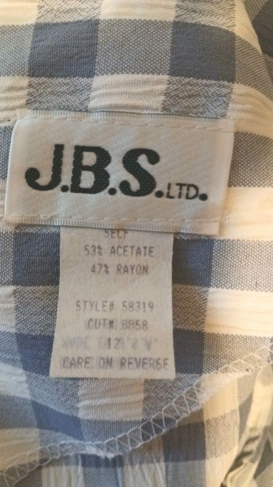 Vintage J.B.S. Ltd. Gingham Maxi Dress Floral Tie-Back Vest Blue Light Size 12.