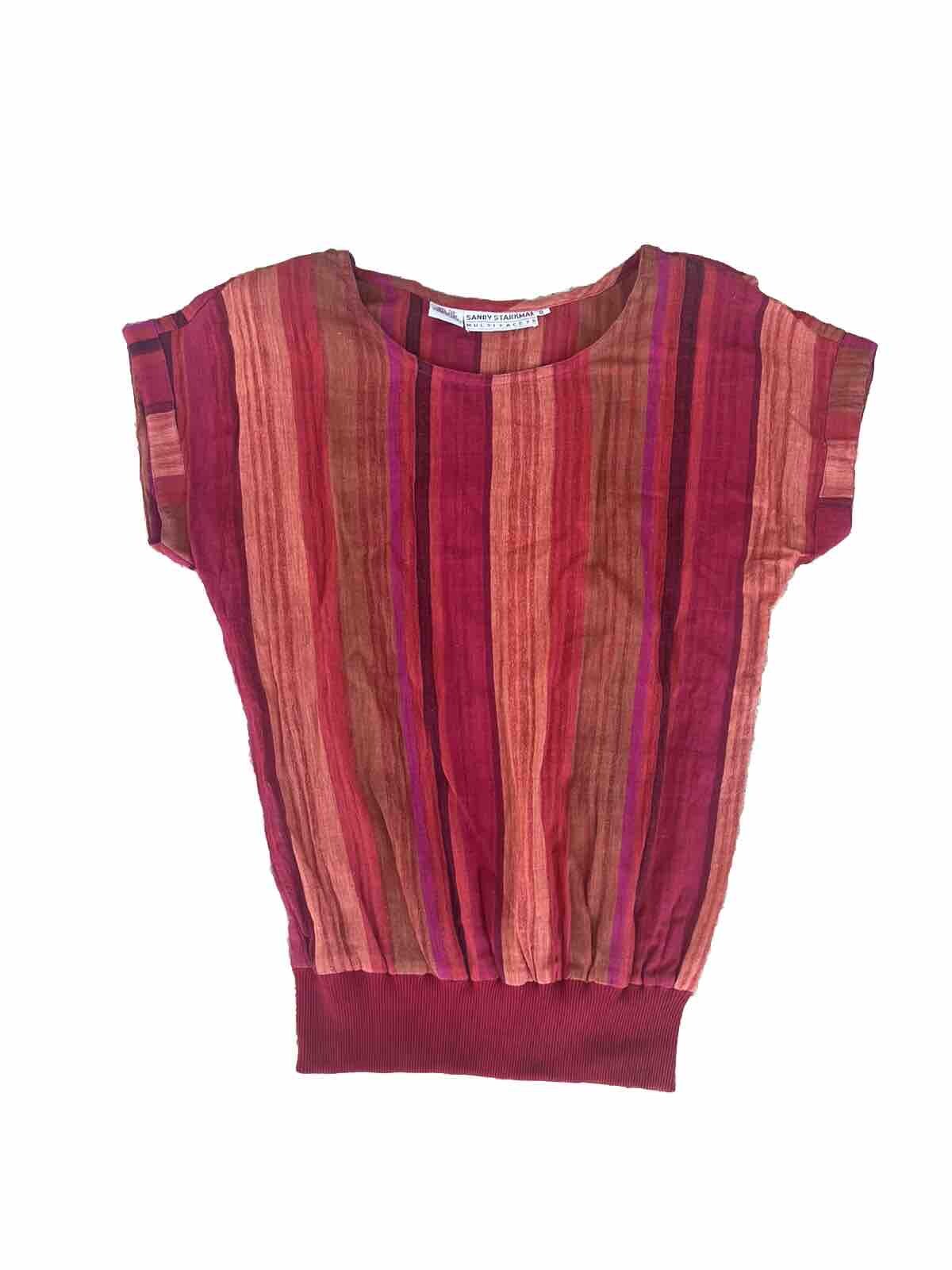 Vintage 1970s/1980s Retro Striped Shirt Funky Groovy Shirt Size XS/S