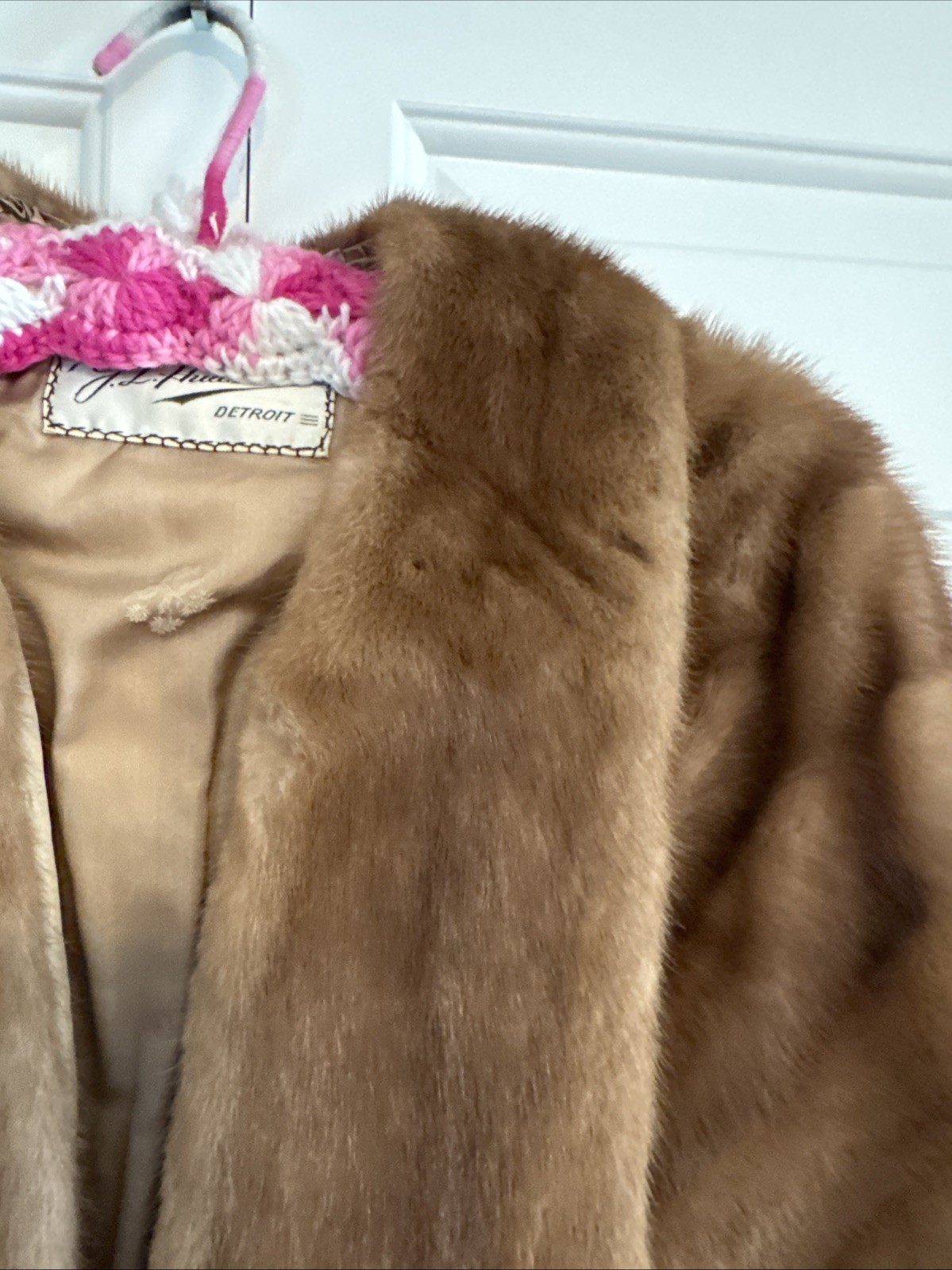 Vintage Women’s Mink Stole J.L. Hudson’s Detroit Capelet – One Size Bt1