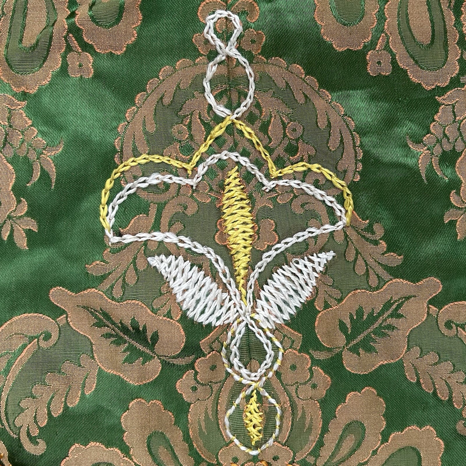 Antique Circa 1900 Central European Folk Costume Brocade Women’s Bodice Vest S