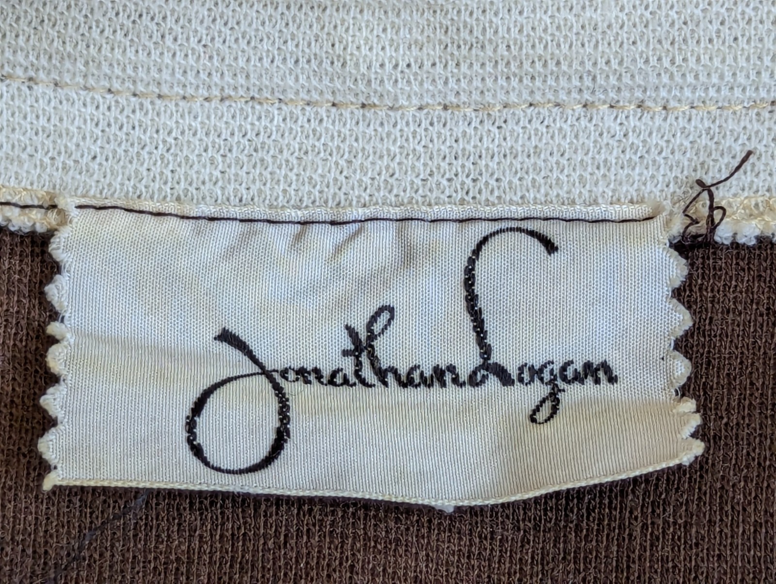 60s Vtg JONATHAN LOGAN Knit Designer Dress Mini Drop Waist Dbl Breasted Sz M