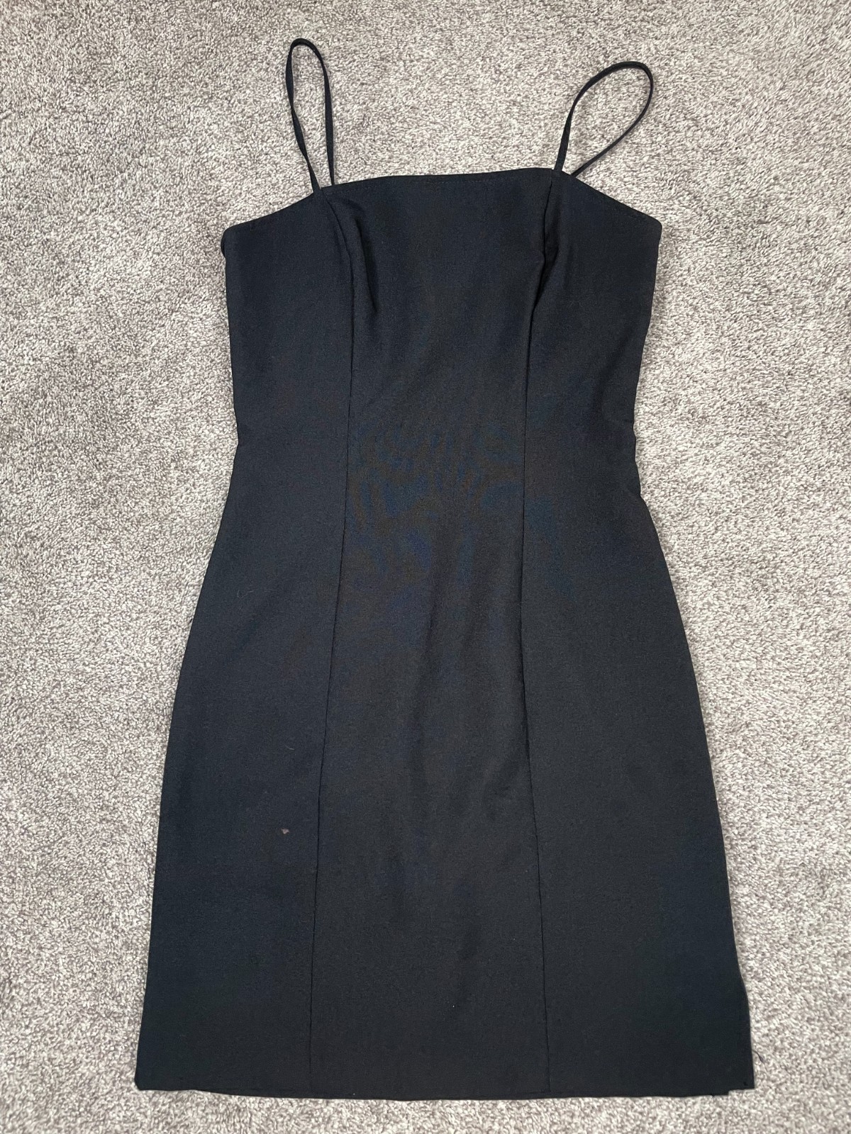 Vintage Sherri Hill Dress Womens 5 6 Black Mini Sheath Posh Spice Tank Retro Y2K