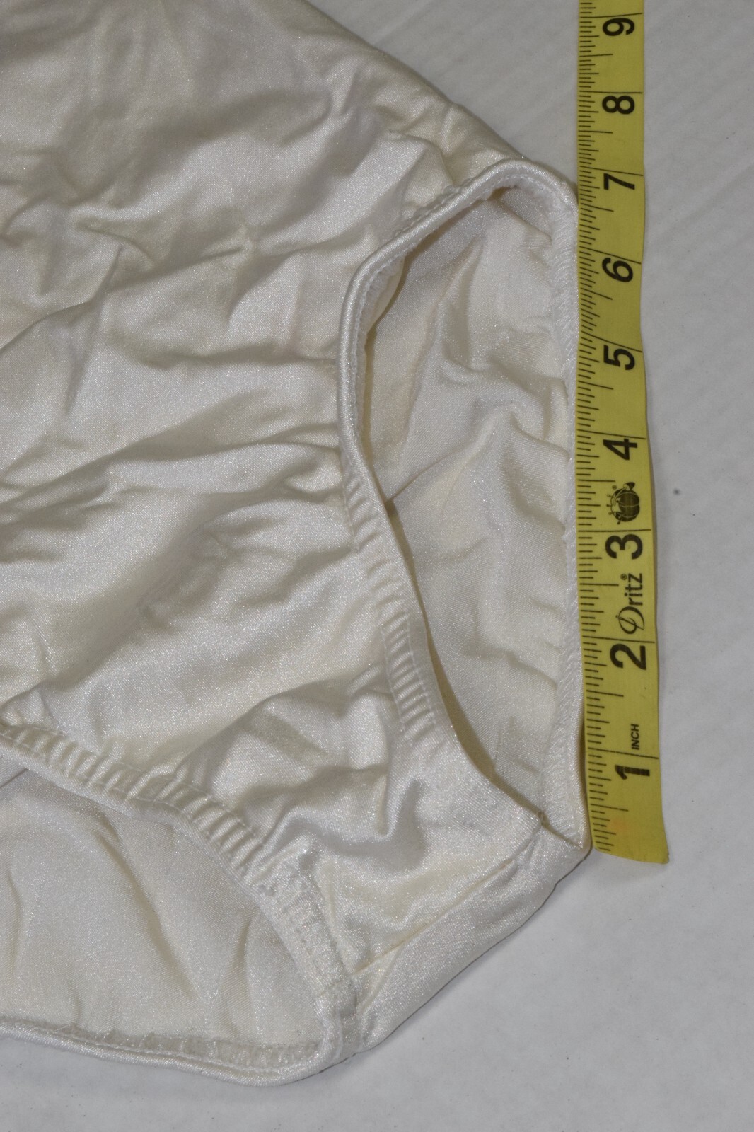 Vintage Leotard Costume Gallery Size XS 80s Shimmery White Stretch Made USA