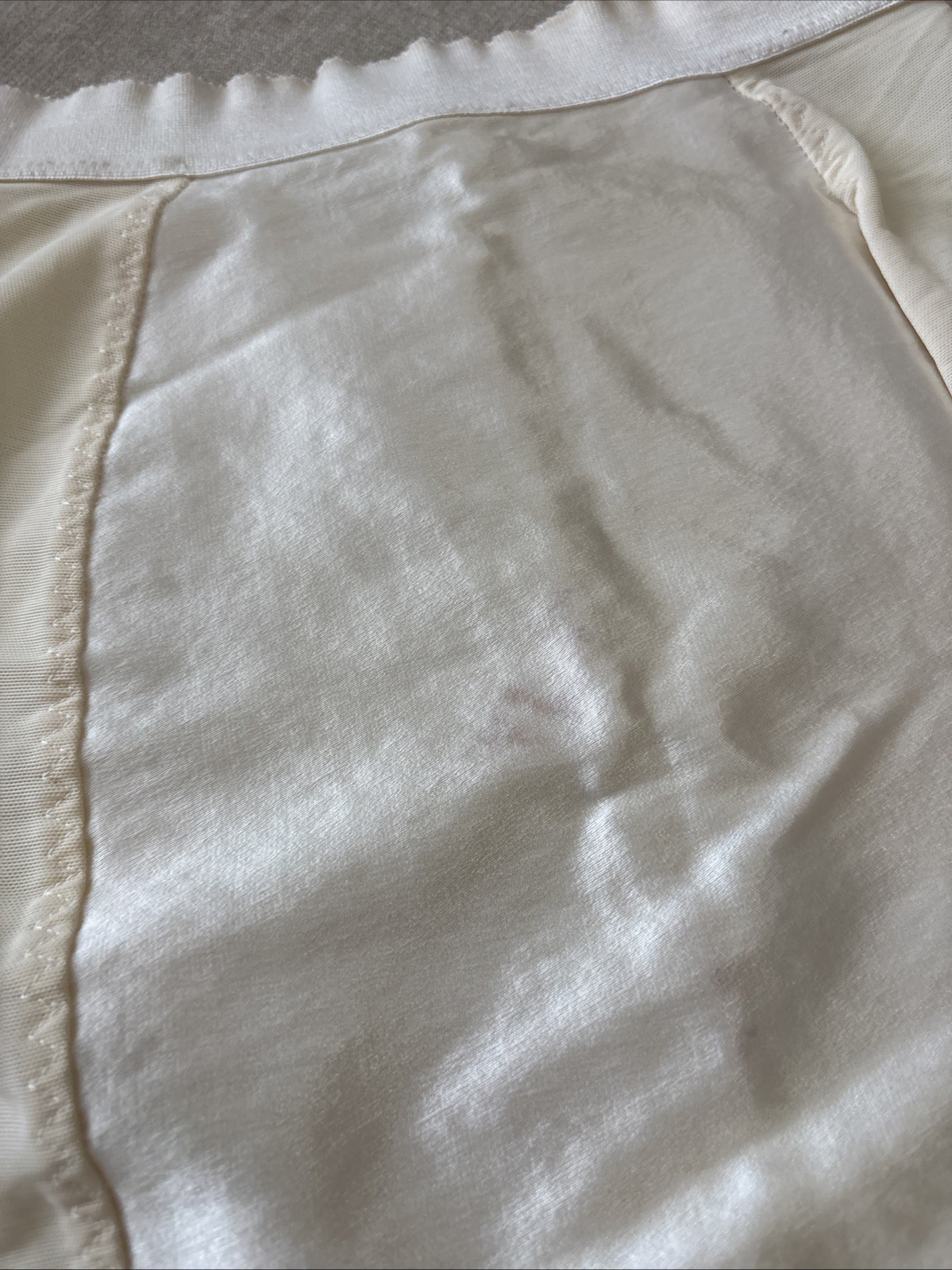 Vintage MILADY Open-Bottom GIRDLE Stretch SATIN Garter Belt Skirt Medium READ