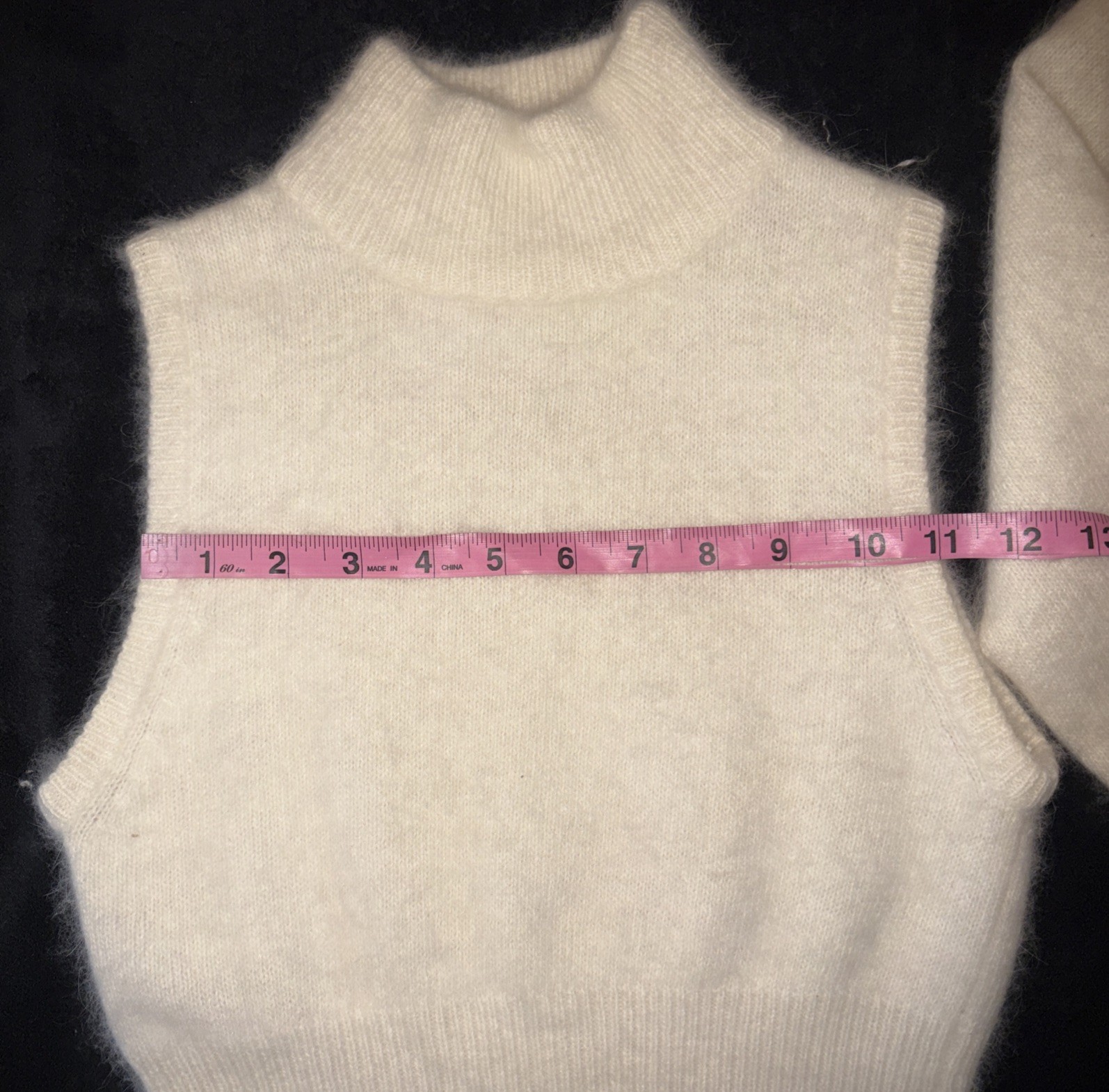 VTG 80s CIGNAL Angora Blend Cardigan & Top Set Made Hong Kong S/M Rabbit Hair
