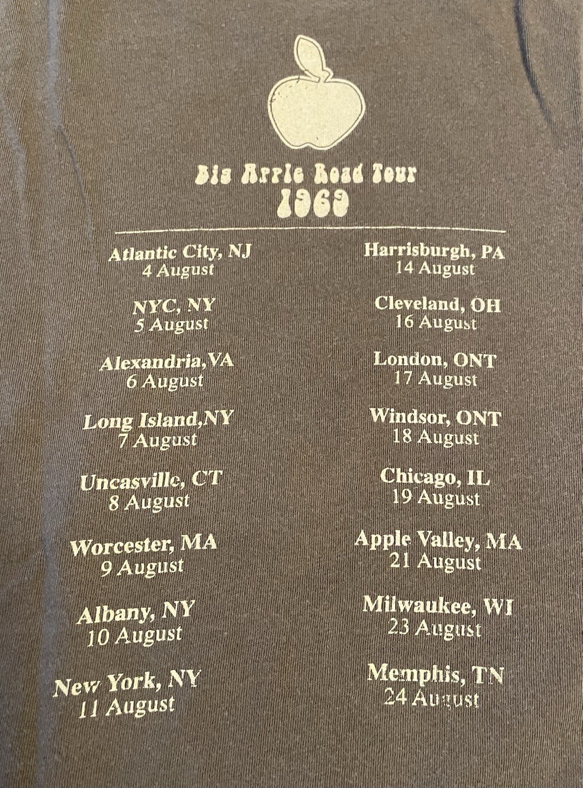 Vintage dELiA*s ‘Big Apple Road Tour’ T-Shirt – MEDIUM (Faded Brown) | Y2K