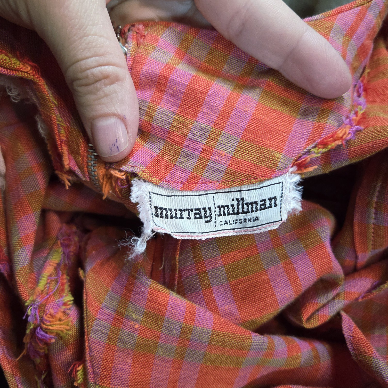 Vintage Murray Millman Plaid Prairie Dress Cottagecore Tiered Boho Dress XS/S