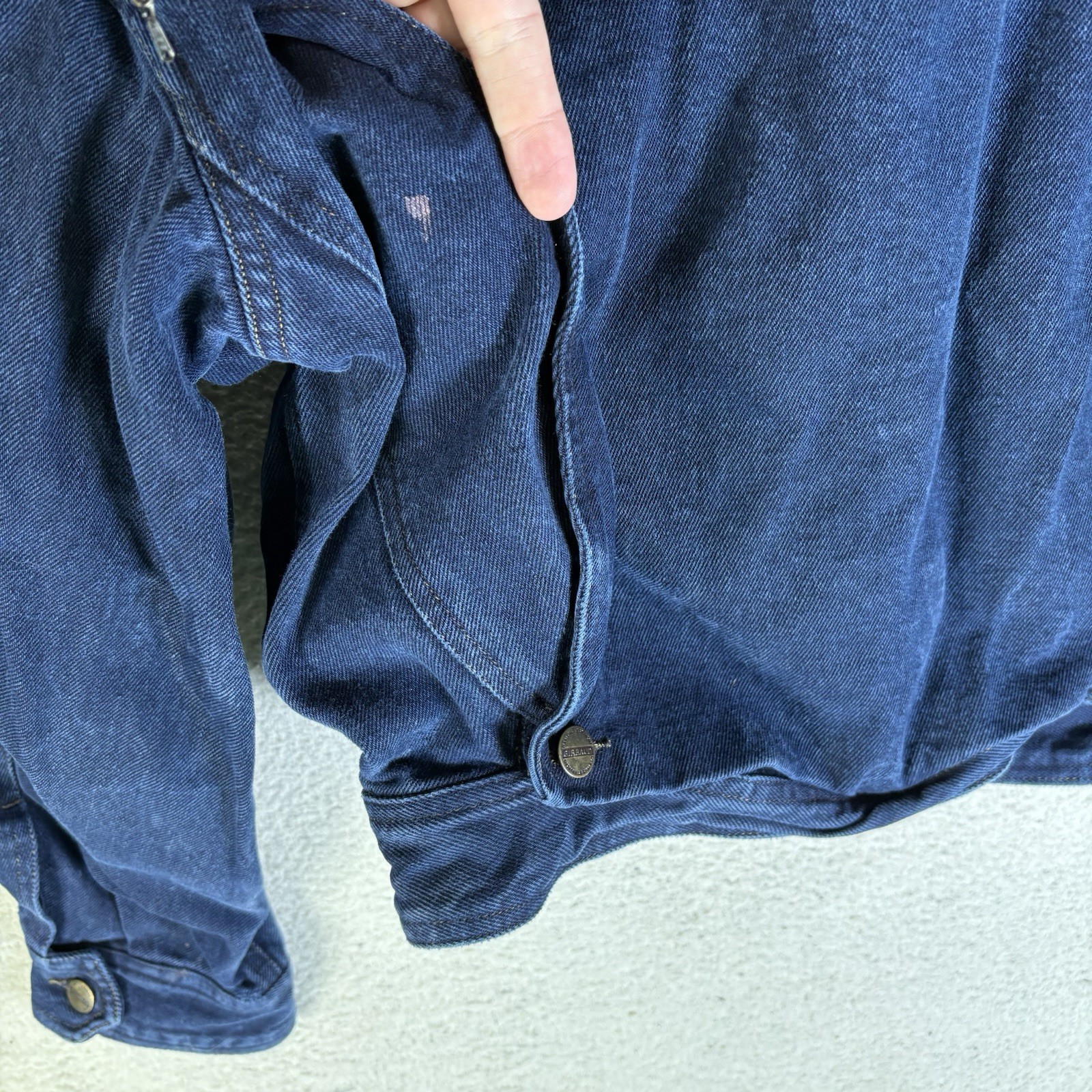 Vintage 90s Marithe Francois Girbaud Cropped Denim Jacket Womens Large Blue