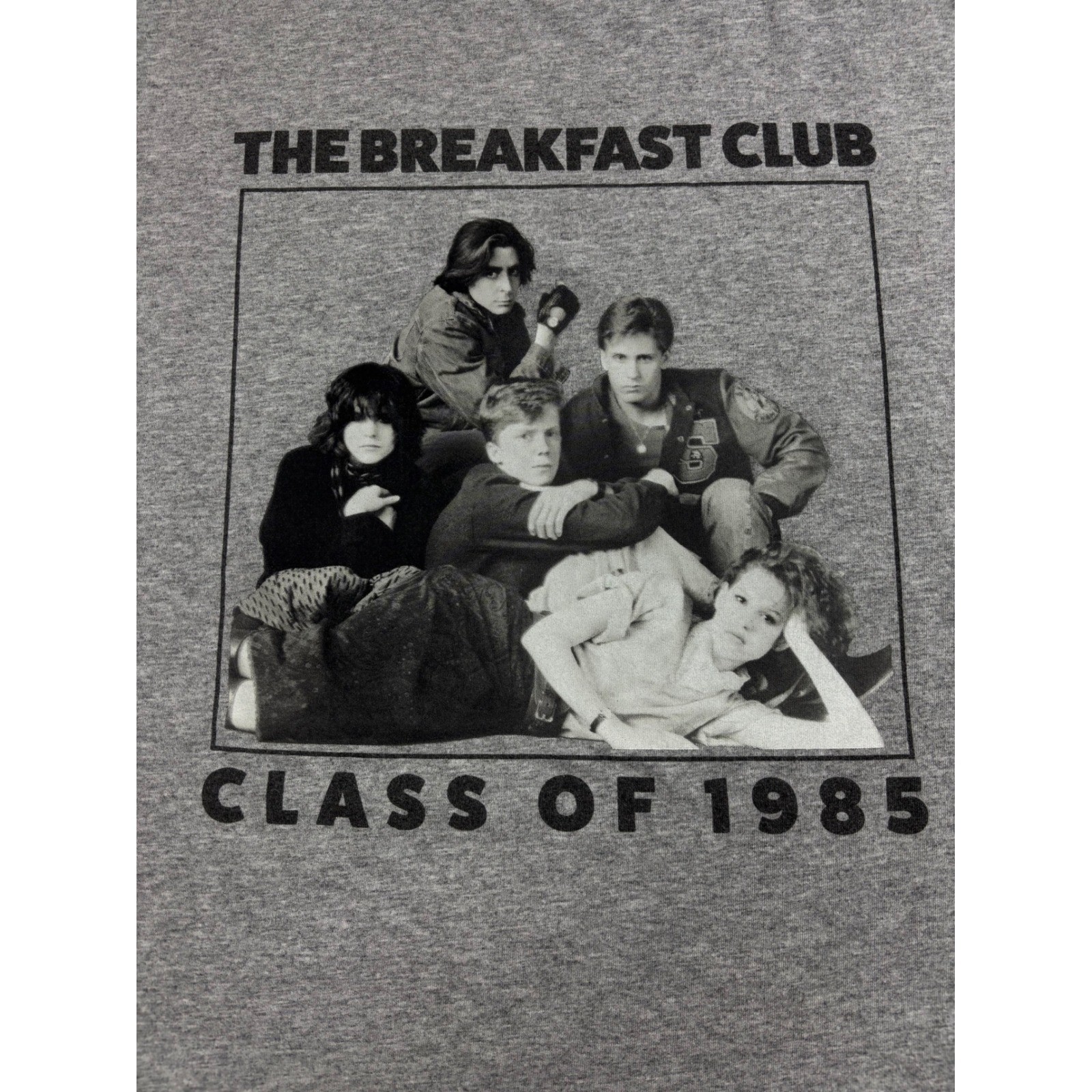 The Breakfast Club Shirt XL Gray Graphic Tee Womens Class of 1985 Movie 80s Vtg