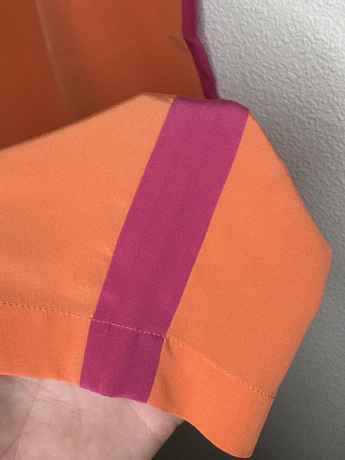 100% Silk Twelfth Street By Cynthia Vincent Orange & Pink Pants Size S