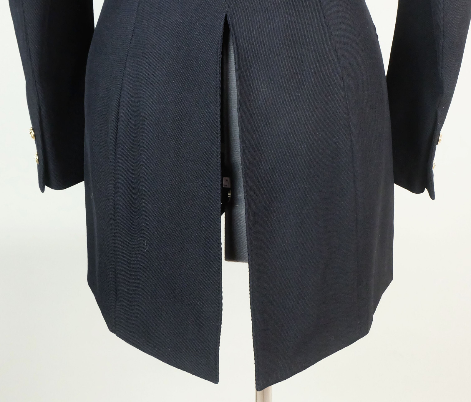 Extravagant long jacket blazer State of Claude Montana black size S 80s