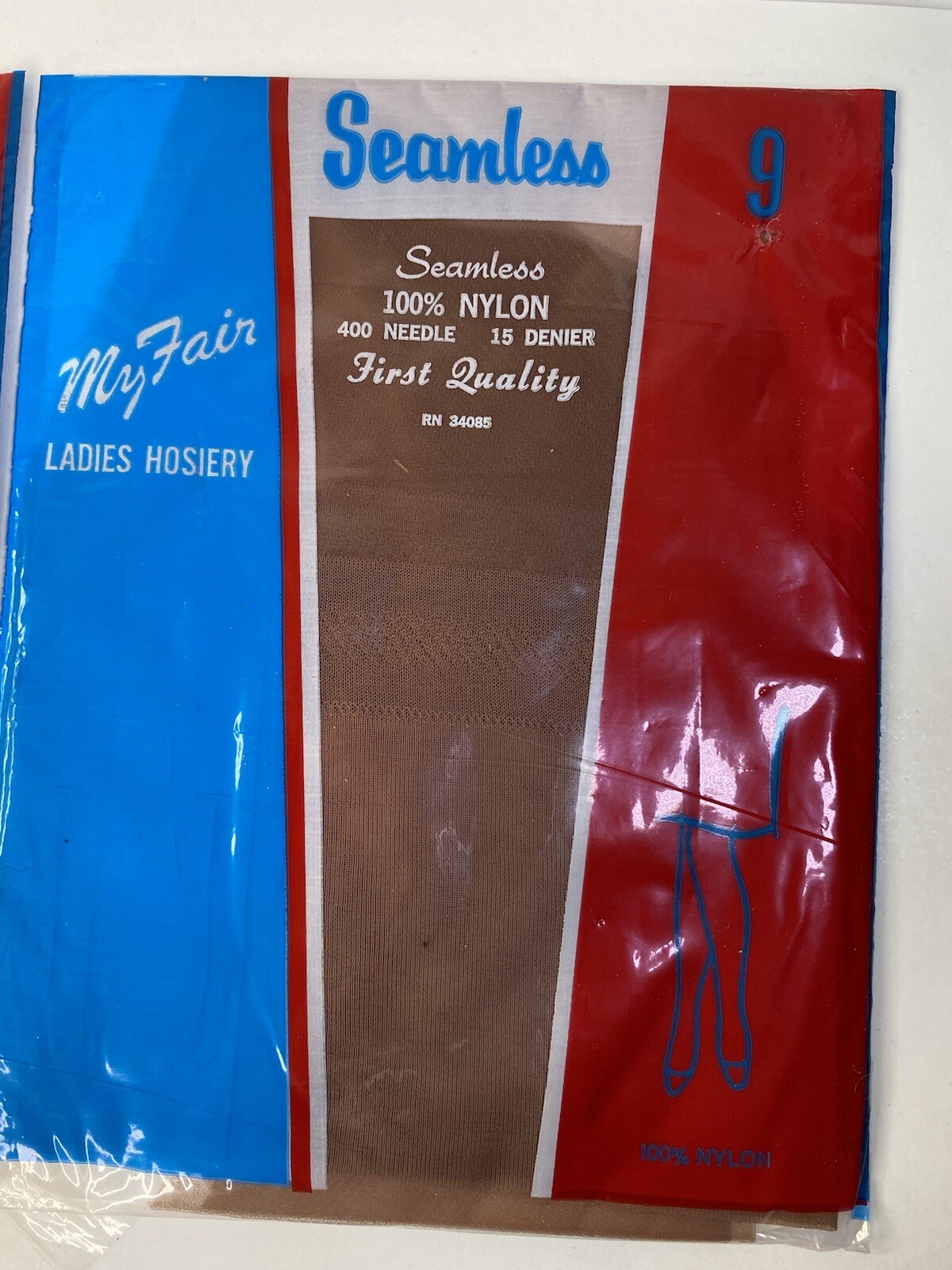 Vintage Stockings Nylon My Fair Lady Size 9 Seamless 2 Pair Hosiery
