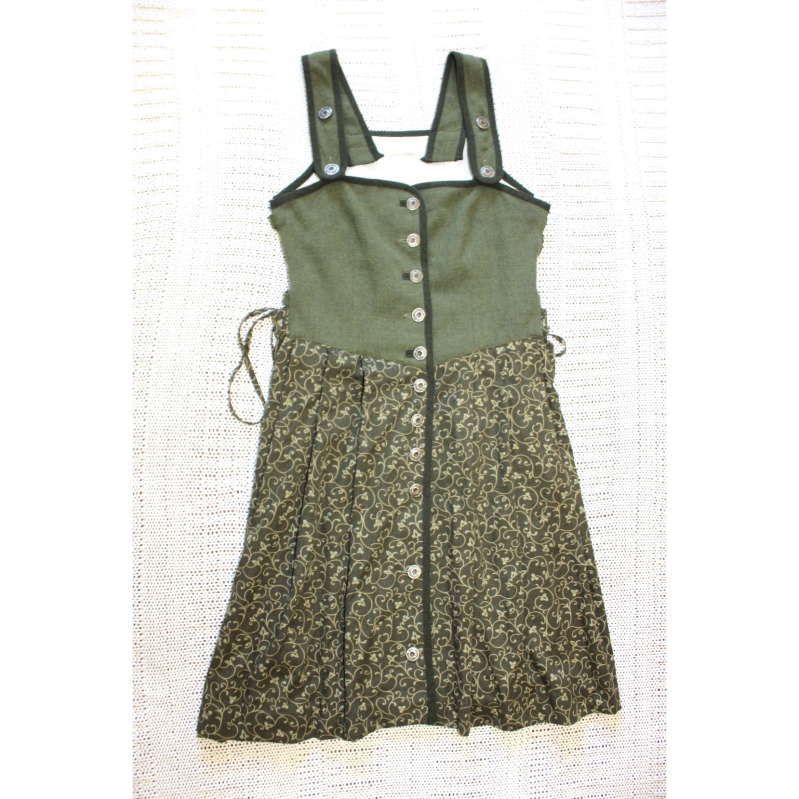VTG Landhaus Prairie Dirndl Midi Dress Milkmaid Renaissance Cottagecore size M?
