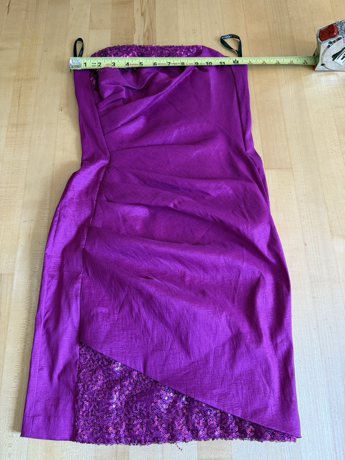 Jessica McClintock Vintage Fuchsia Pink Sequins Cocktail Party Dress Size 3