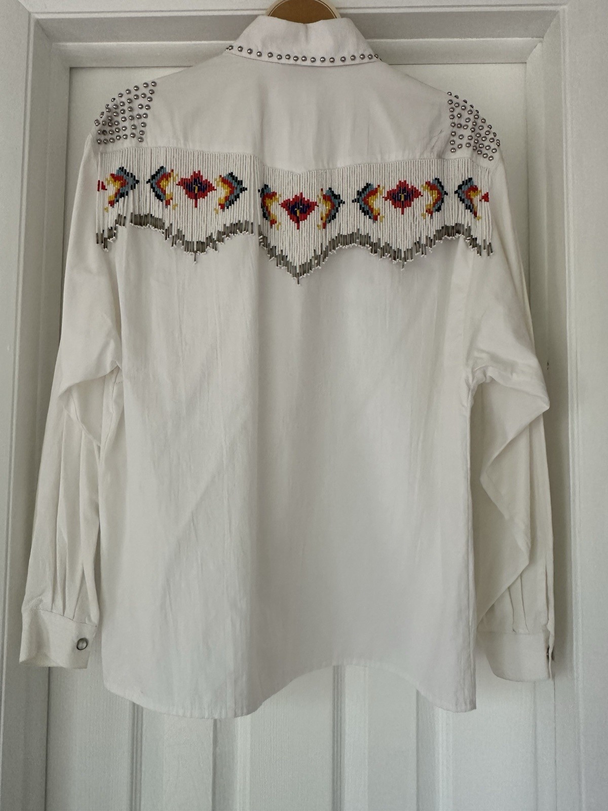 Vintage Pia Rucci Women’s Shirt Size 10 Western Style Decorated w/Beads & Studs