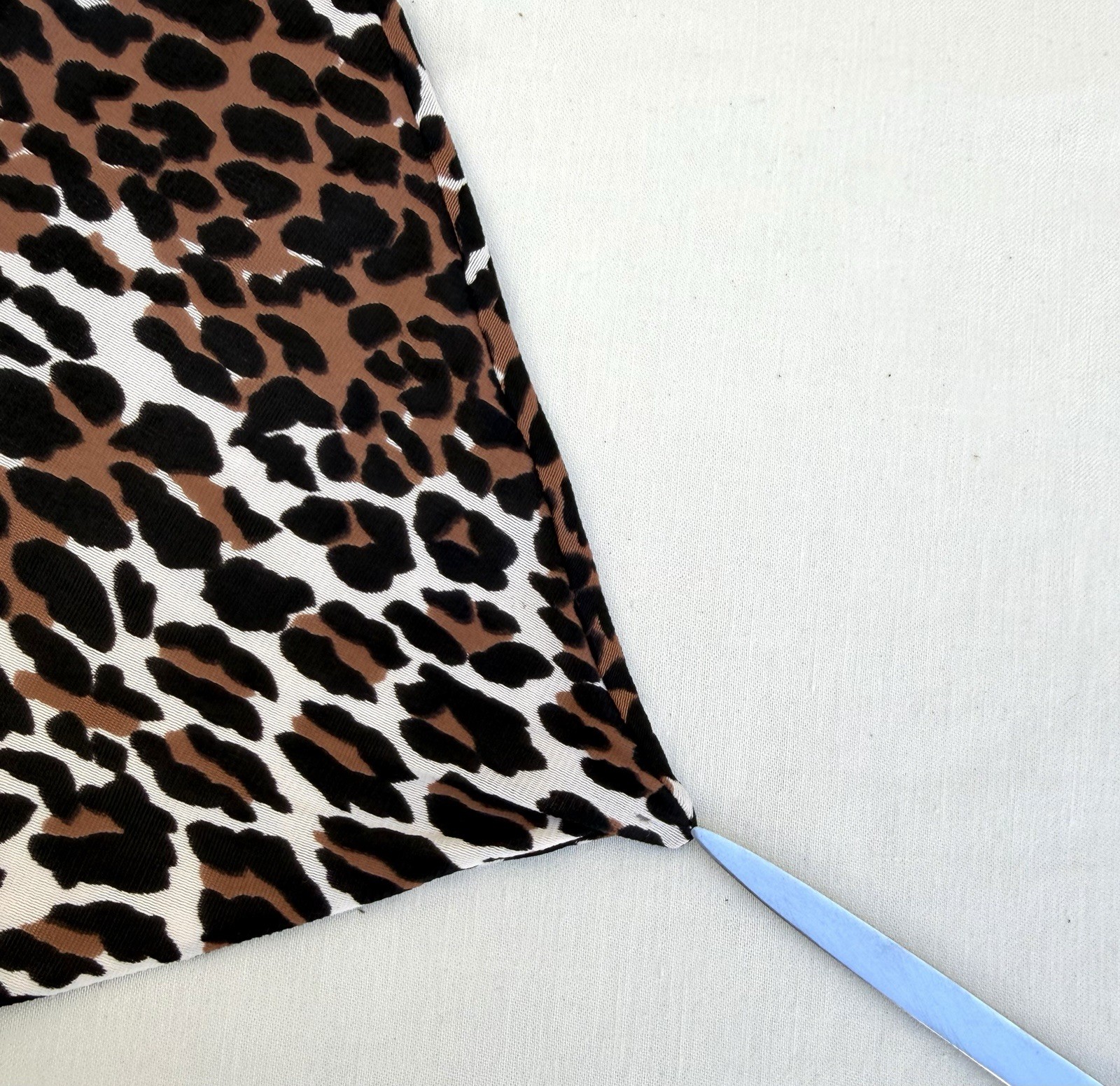 Vintage 60s Cheetah Midi Robe Leopard Funnel Collar A-line Zip Front Sz S/M