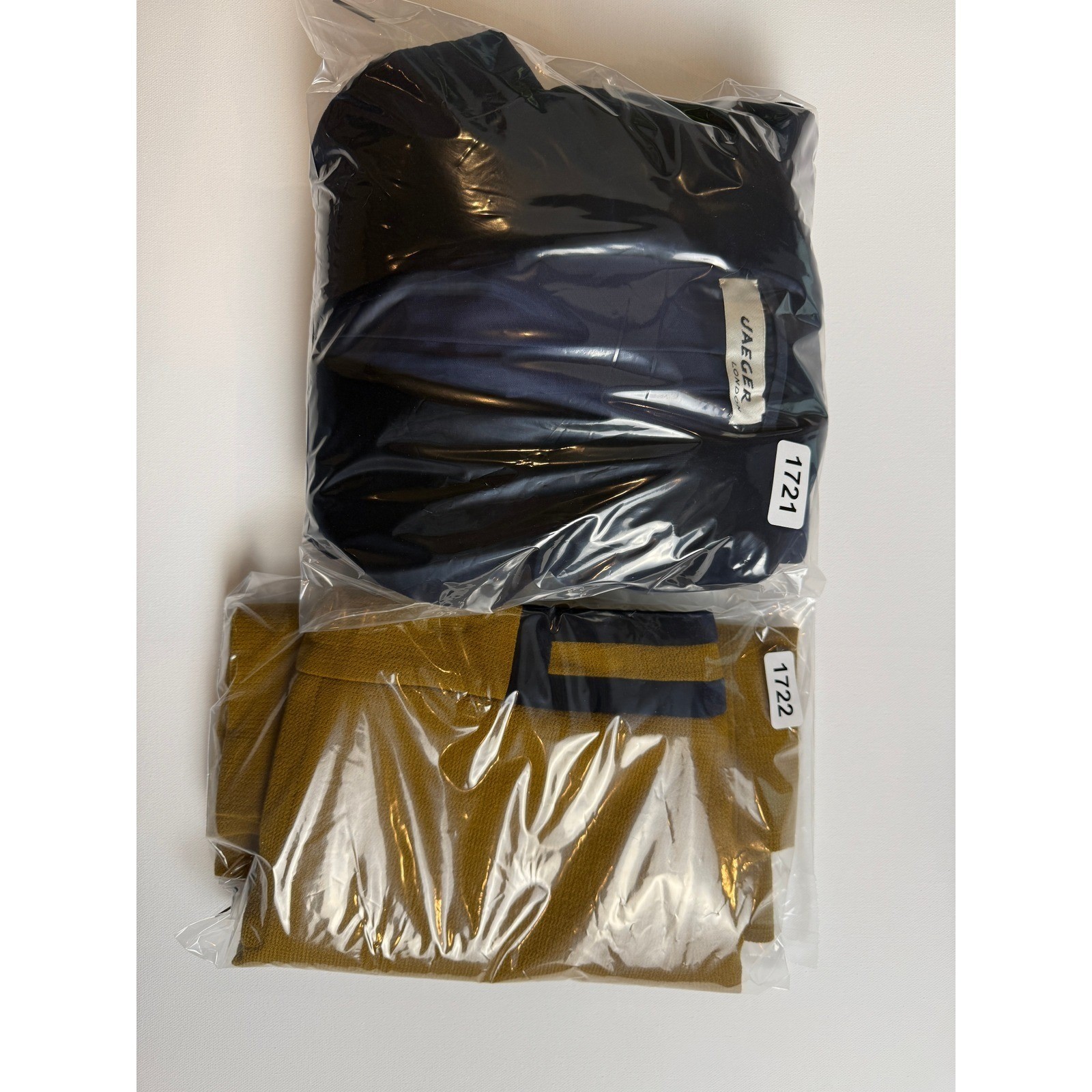 Jaeger Navy Velvet Blazer & Hobbs London Mustard Skirt | Vintage Chic #1721/2