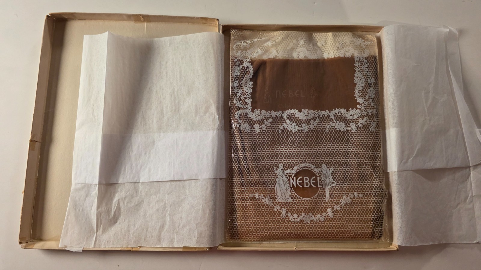✨Size 10.5×35 DARK SEAM NEBEL Vintage Full Fashion Stockings New In Package+Box