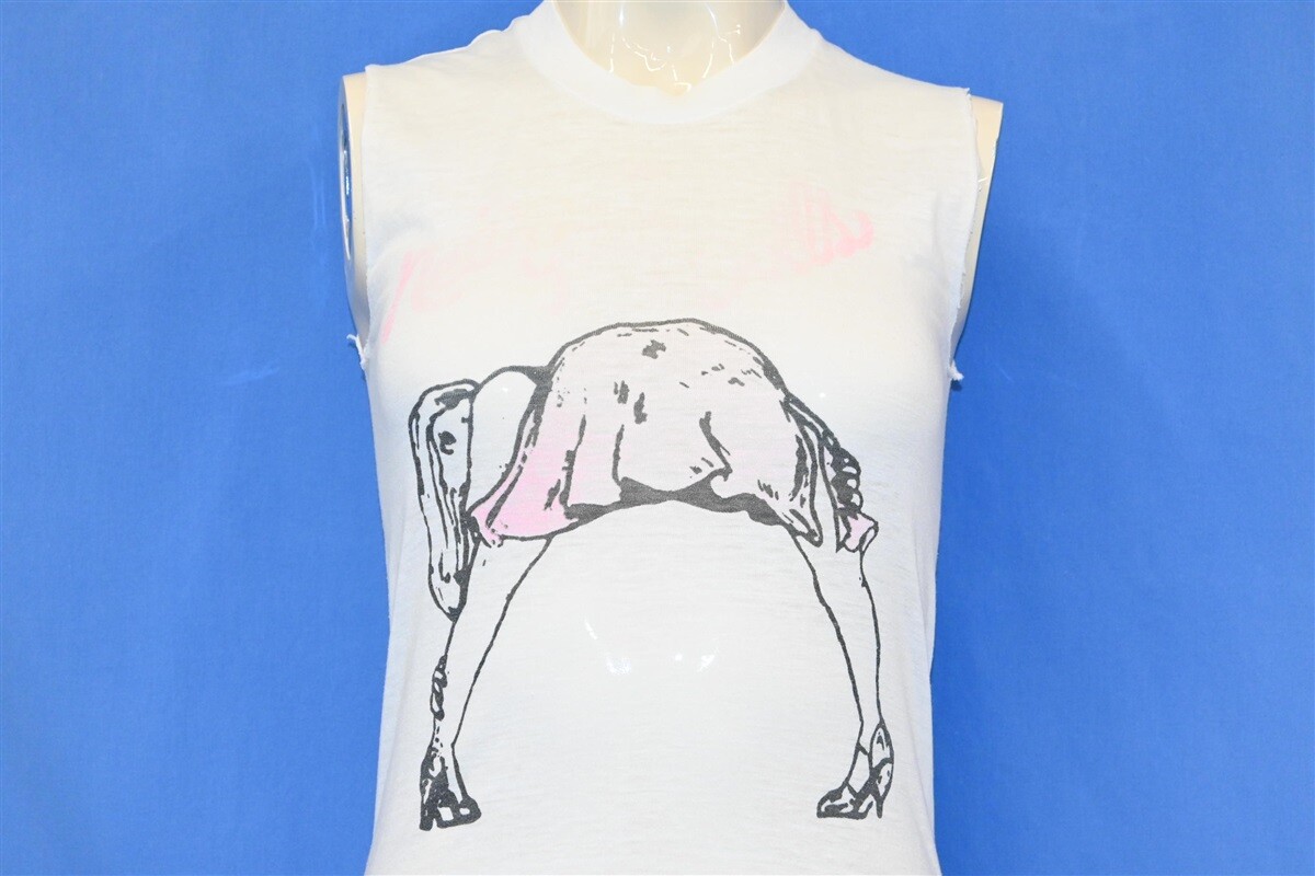 vintage 80s NEW YORK DOLLS PUNK BAND SLEEVELESS CUT OFF FADEDt-shirt WOMEN’S XS
