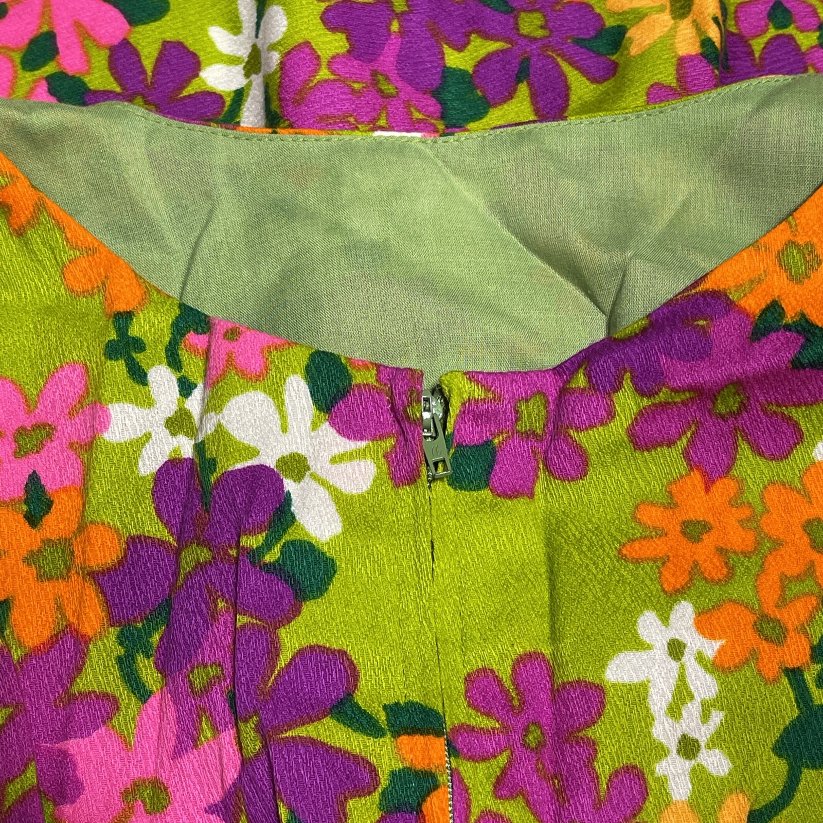Vintage 60s 70s Sun Fashions of Hawaii Honolulu Floral Colorful Maxi Dress 10