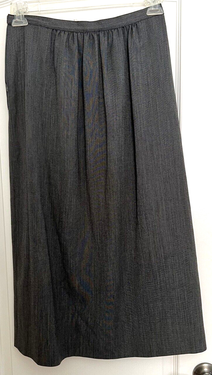 Vintage GEORGIO ARMANI 100% Wool Skirt Gray Size 12 1980’s