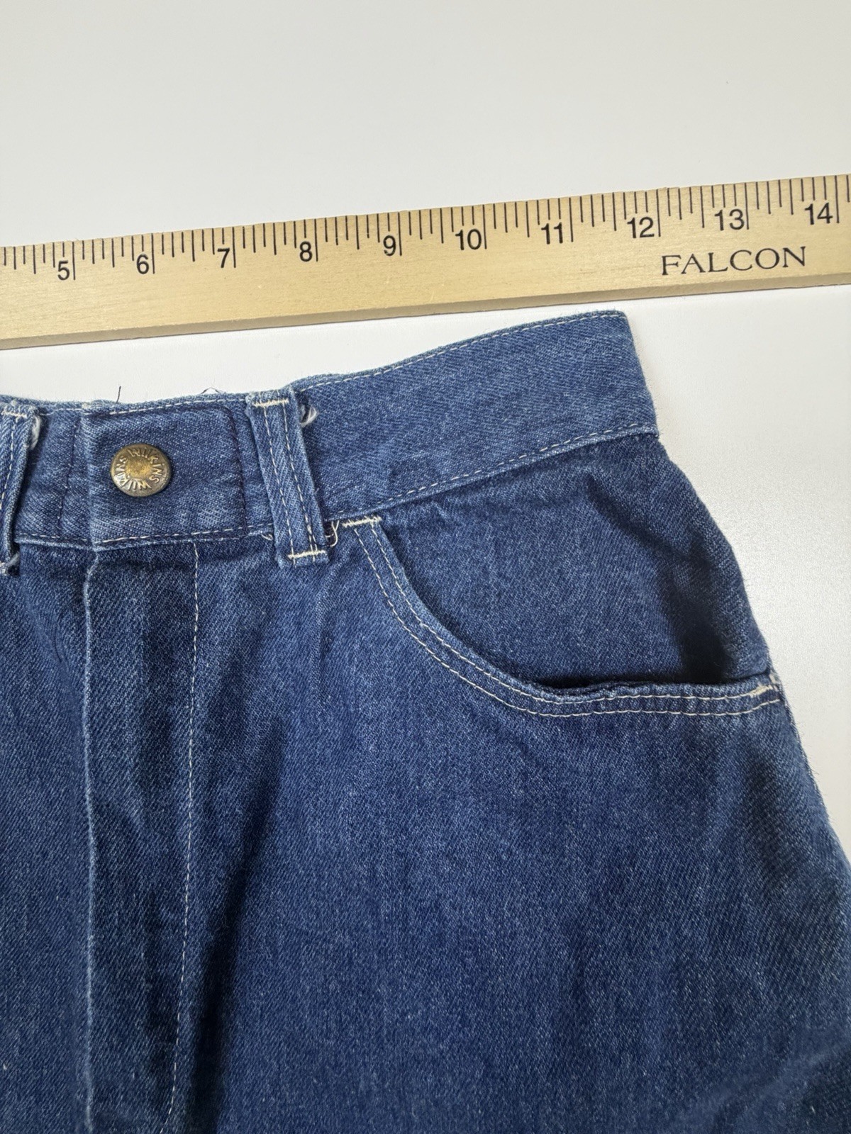 Vintage Rumble Seats USA High Rise Denim A-Line Skirt Women’s XS 25 Waist