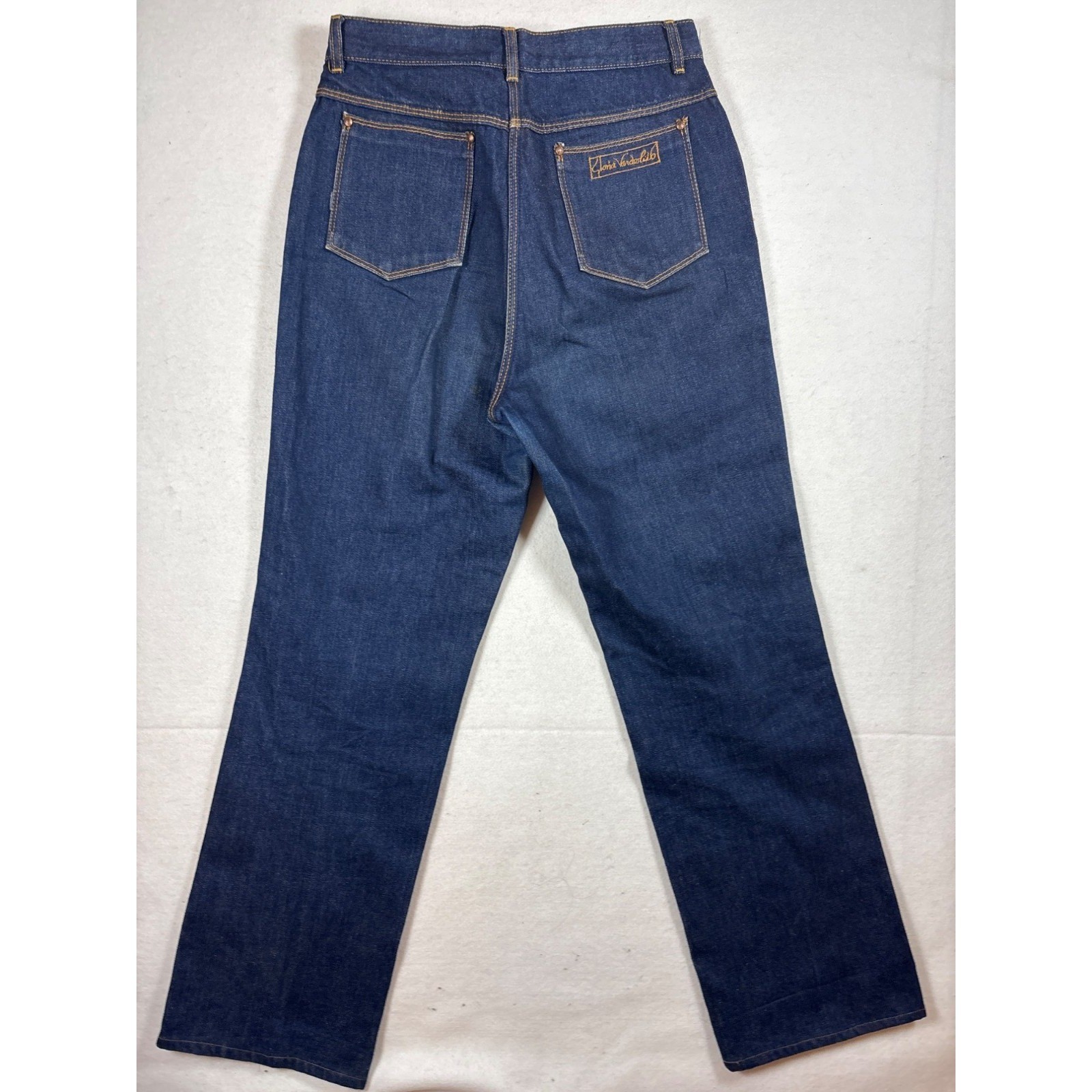 Gloria Vanderbilt Murjani Jeans Womens sz 14 Dark Blue Vintage High Rise Swan