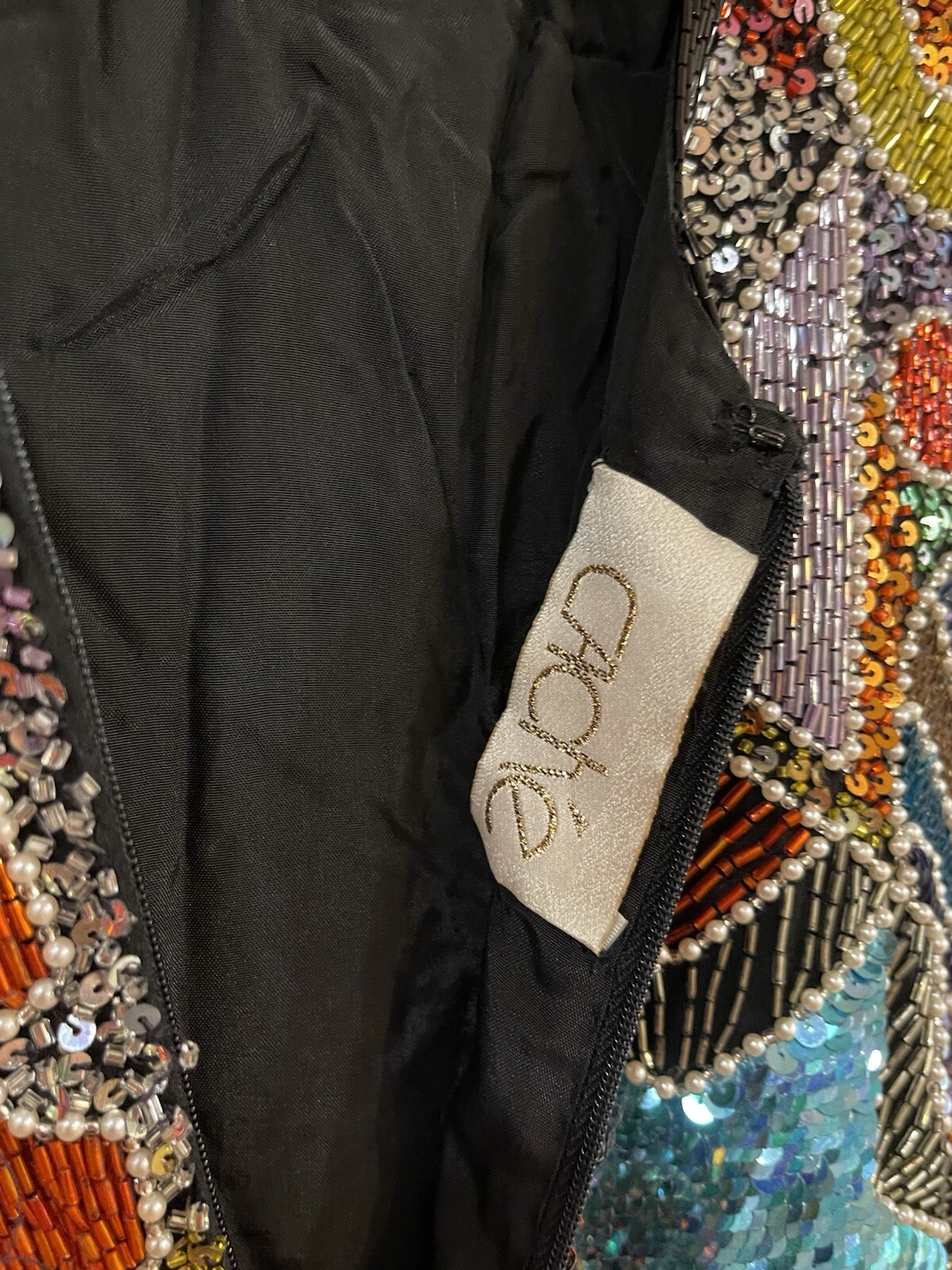 Vintage 80’s Designer Naeem Khan Riazee Nights Beaded Sequin Cocktail Dress