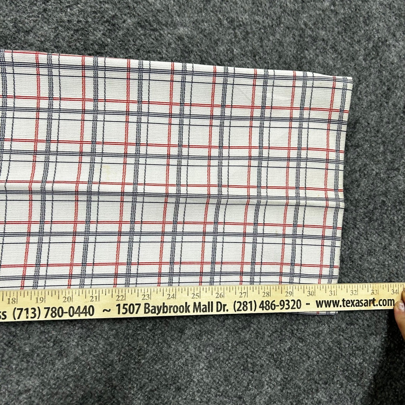 Vintage Pants Womens Size 12 White Red Blue Plaid Elastic Waist Straight Leg