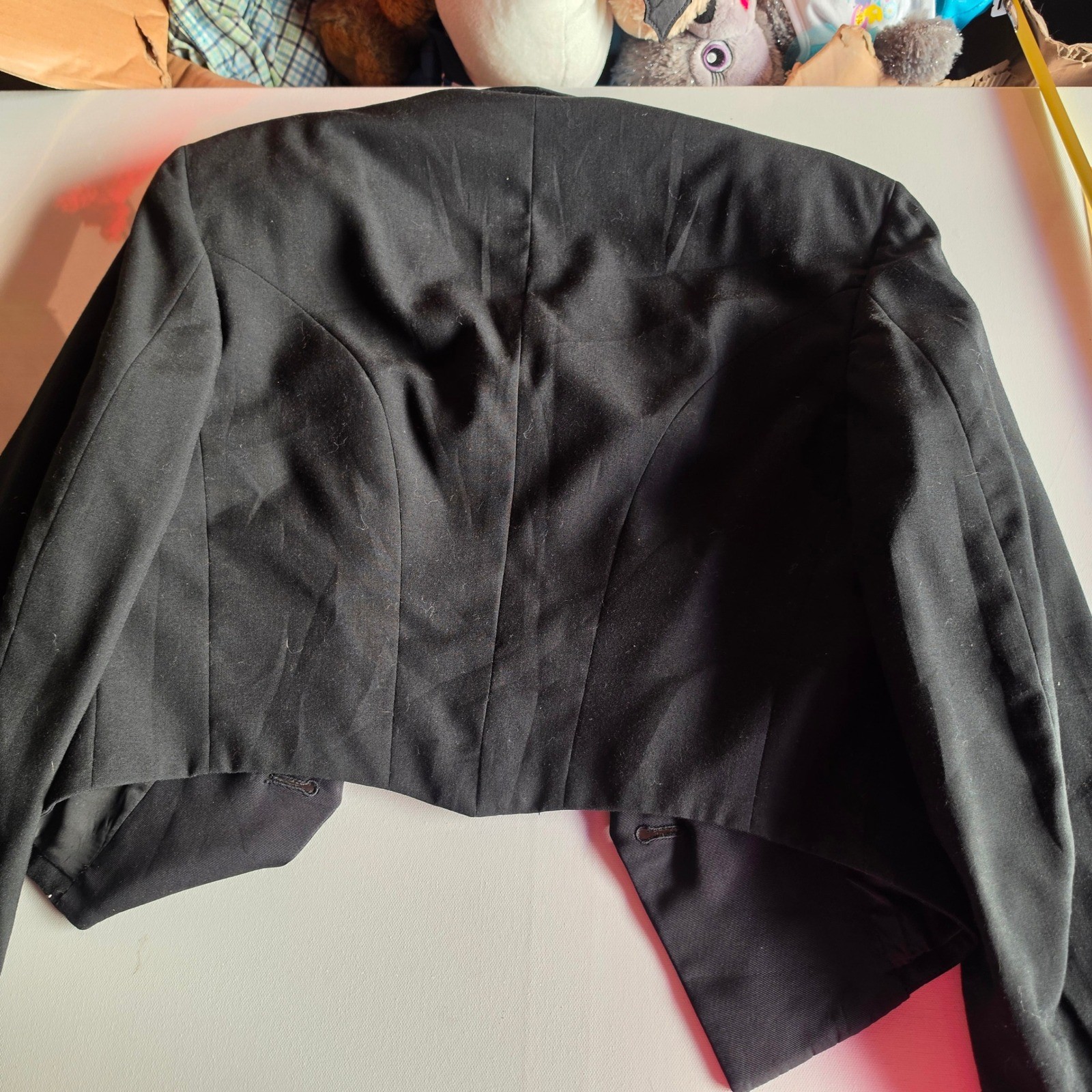 Vintage Sears Personalized Uniforms USAF Mess Dress Jacket Black Cropped 39R