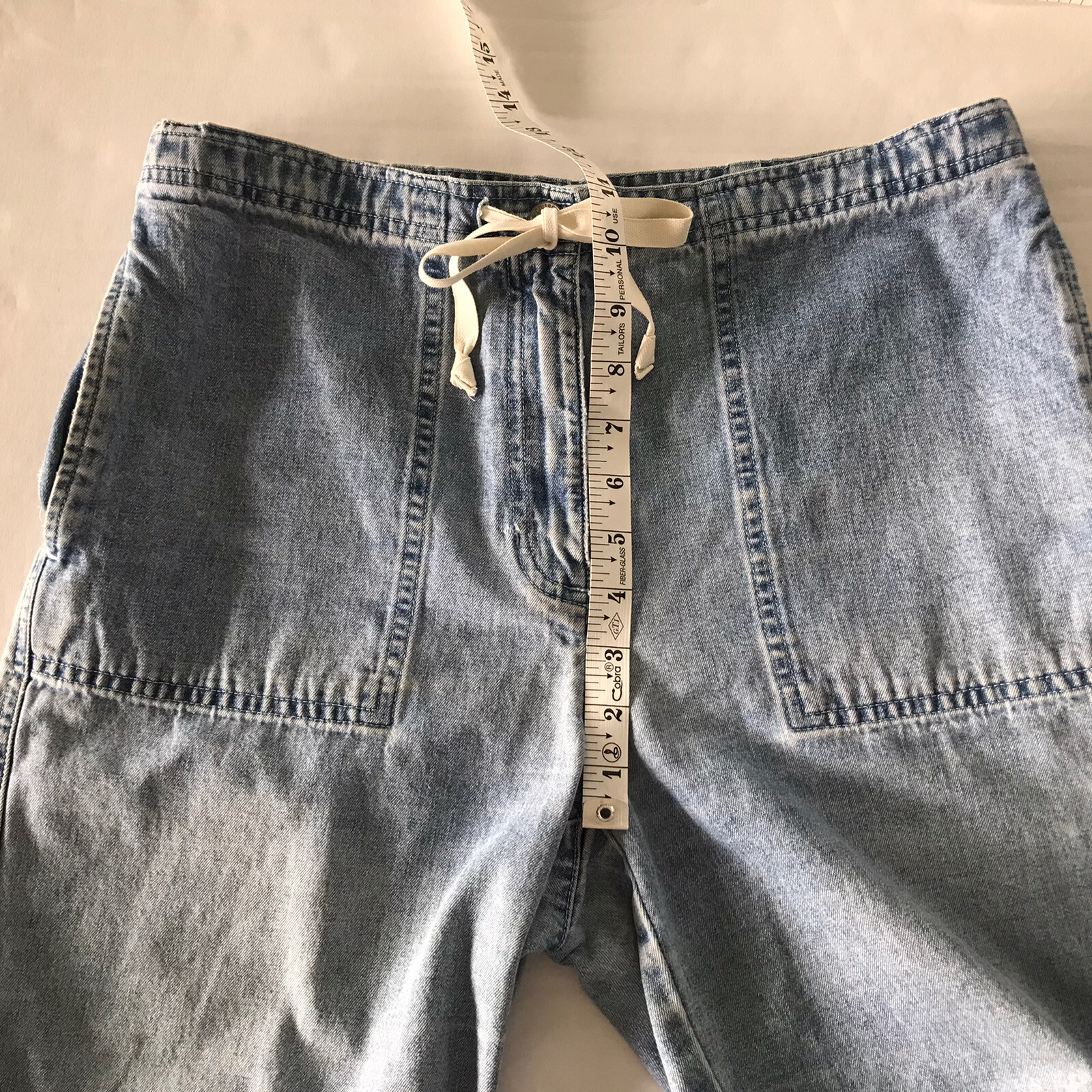 Lauren Jeans Co Womens Sz 6 Vintage 90’s Mom Denim Shorts High Waist Drawstring