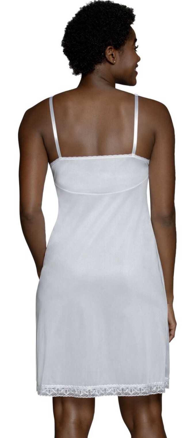 Vanity Fair Lace Trim Full Slip 34 Bust 22 Inch Length Color White NWT