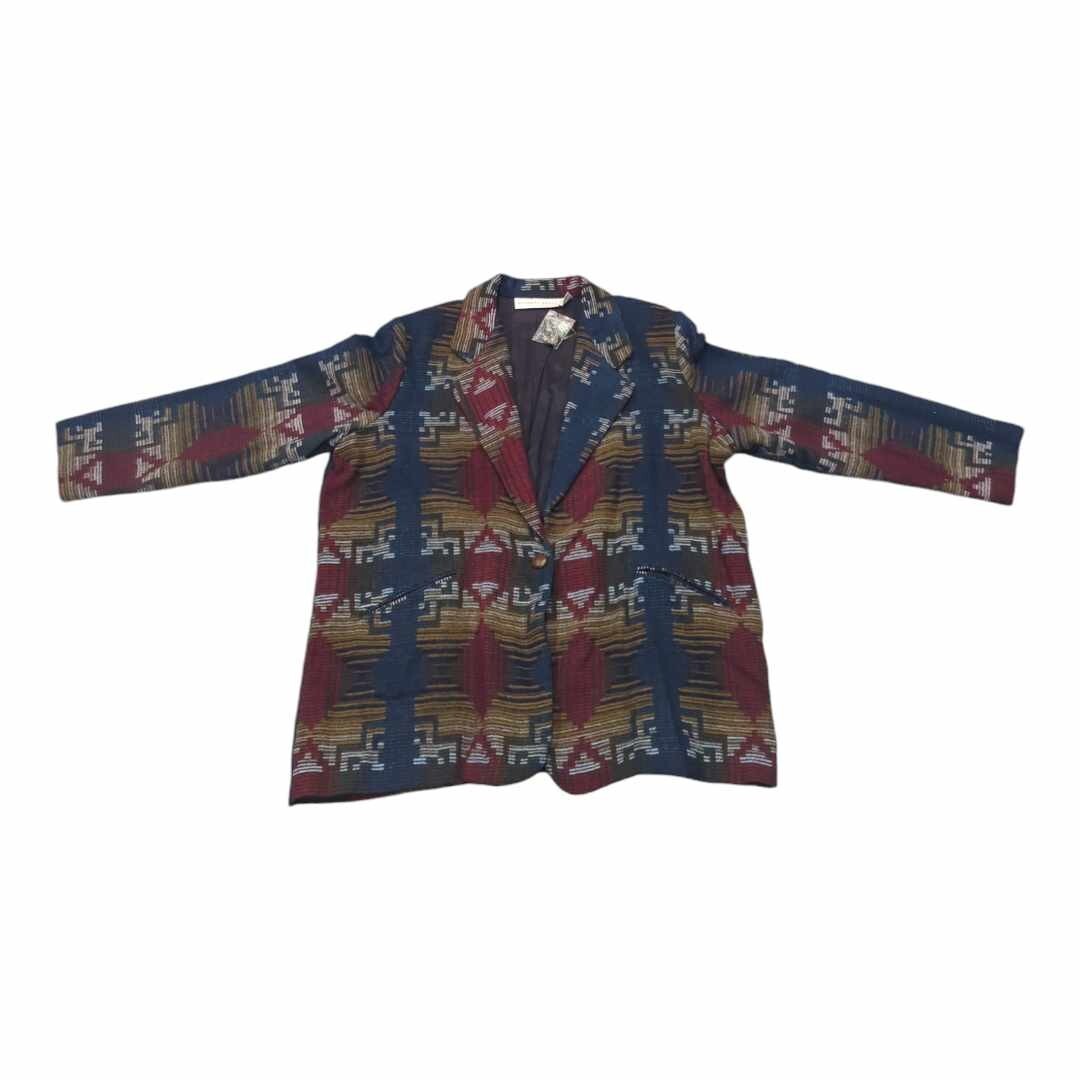 NWT Kathryn Deene Vintage Aztec Print Multi-Colored Blazer Plus Size Sz 22/24