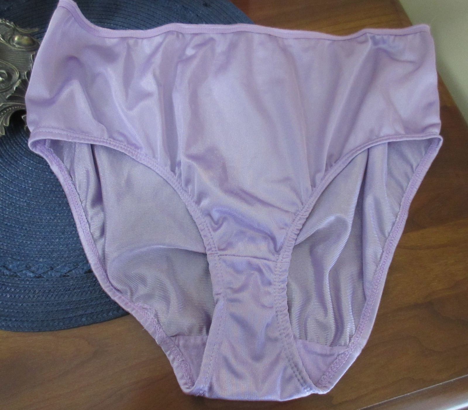 UNBRANDED PURPLE HI leg 1980s SEXY hi waist panties 9/2X unworn