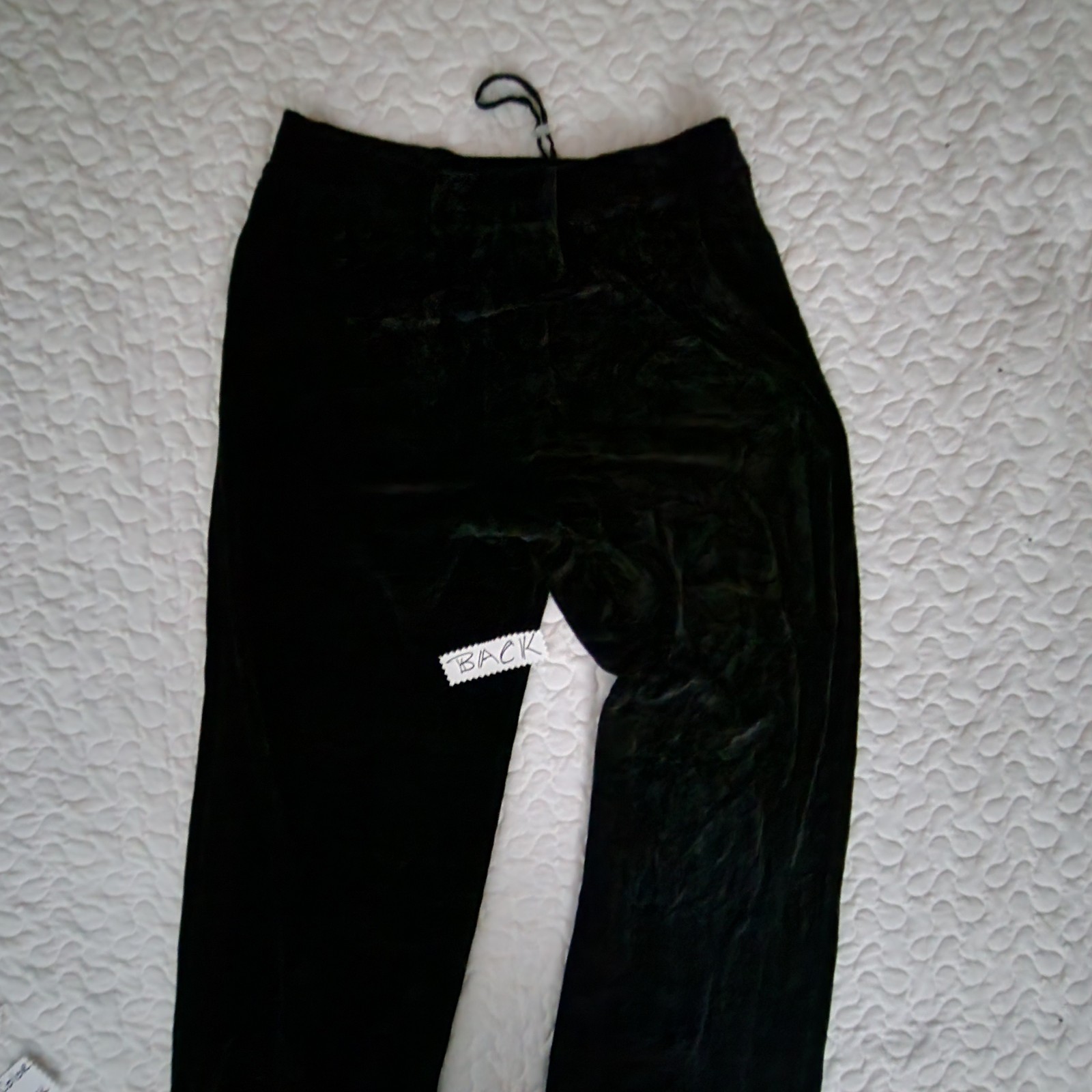 Vtg Talbots Crushed Black Velvet Pants Lounge Party Christmas Pullon wast 28 30