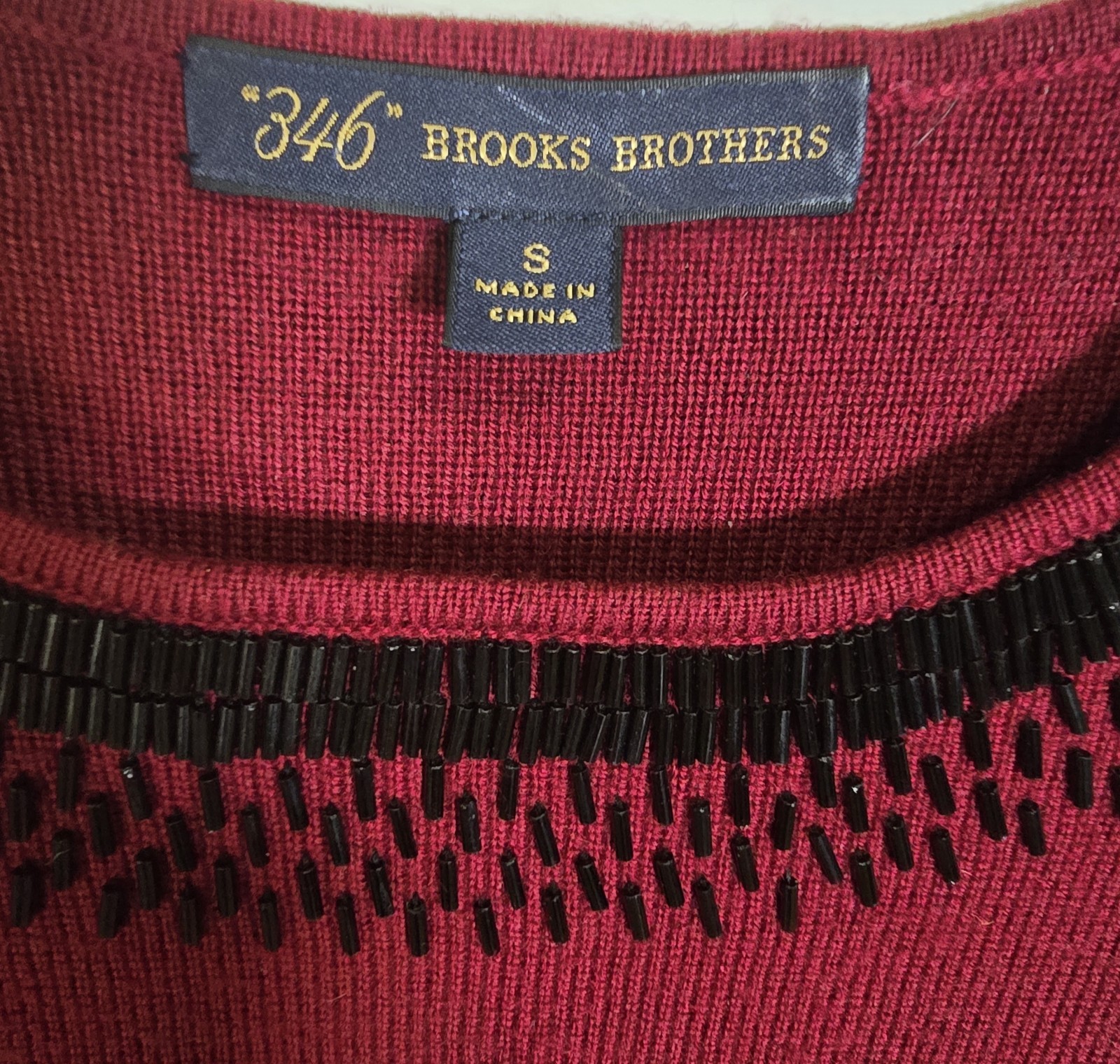 Brooks Brothers Knit 100% Merino Wool Sweater Womens Burgundy Pullover